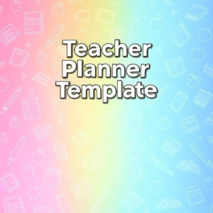 Teacher Planner Template